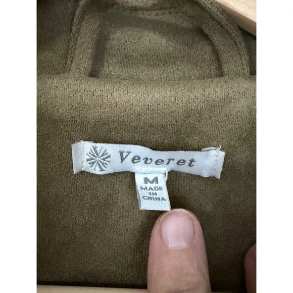 Western Faux Suede Fringe Jacket Cropped Brown Boho Festival Veveret M - Picture 4 of 8